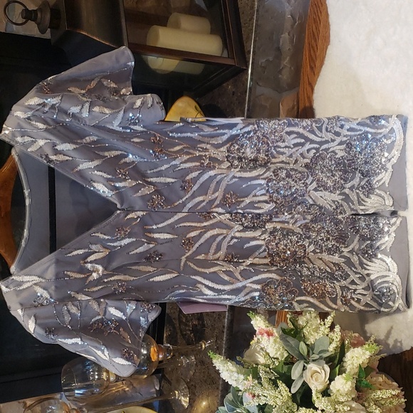 Nwt JS Collections Women's Lyra Flutter Cocktail Dress size 12 - Picture 6 of 13